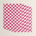 Pink Glitter Checkered Print in Cream Wrapping Paper Gallery Image 3