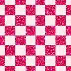 Pink Glitter Checkered Print in Cream Coffee Mug Gallery Image 2