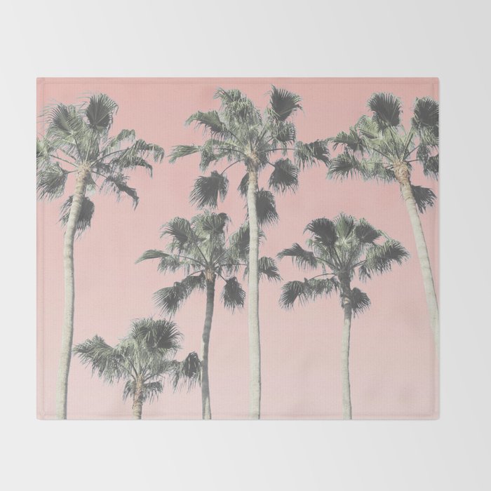 Blush Palms Throw Blanket Gallery Image 2
