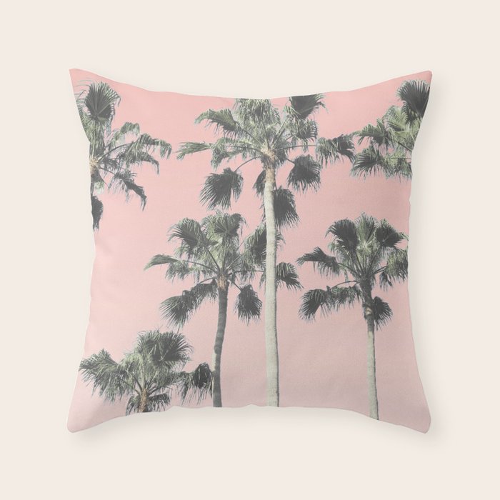 Blush Palms Throw Pillow Gallery Image 6
