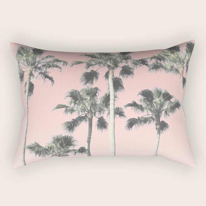 Blush Palms Rectangular Pillow Gallery Image 2