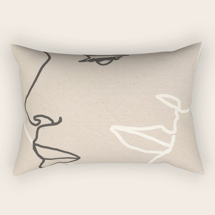 Abstract Face 16 Rectangular Pillow Gallery Image 2
