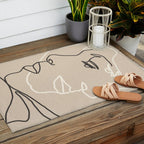Abstract Face 16 Outdoor Rug Gallery Image 2