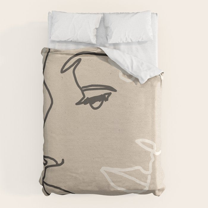Abstract Face 16 Duvet Cover Gallery Image 1