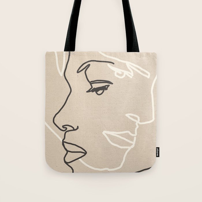 Abstract Face 16 Tote Bag Gallery Image 1