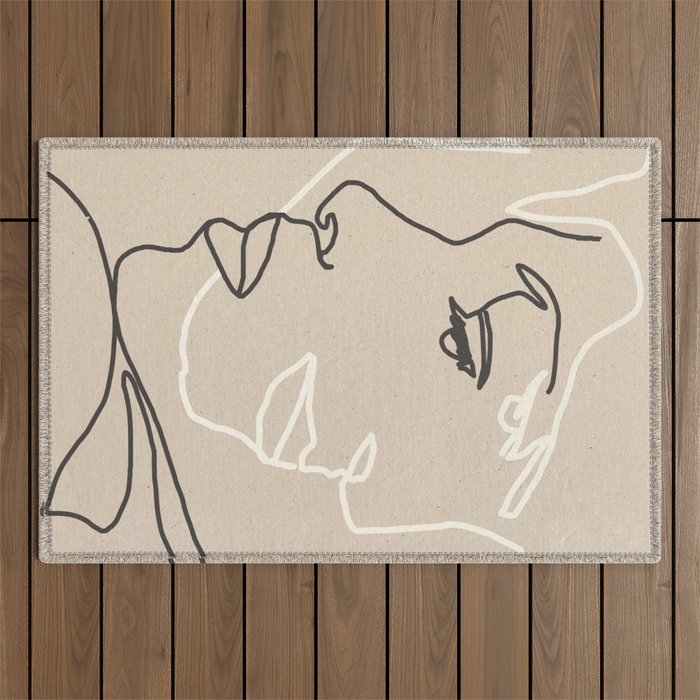 Abstract Face 16 Outdoor Rug Gallery Image 1