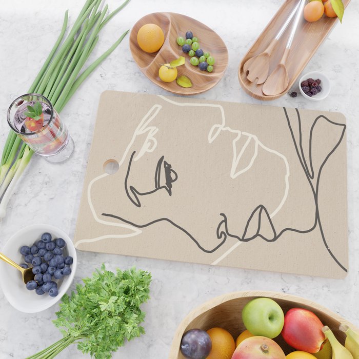 Abstract Face 16 Cutting Board Gallery Image 2