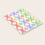 Retro Wavy Stripes with Colorful Flowers Notebook Gallery Image 3