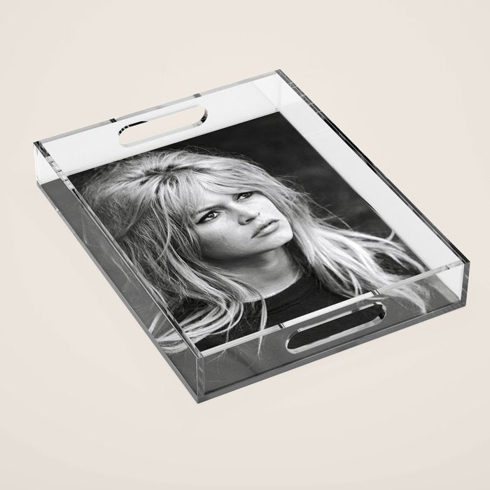 Brigitte Bardot Retro Vintage Art Acrylic Tray Gallery Image 1