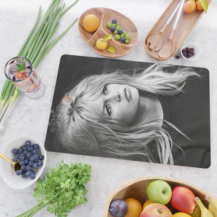 Brigitte Bardot Retro Vintage Art Cutting Board Gallery Image 2