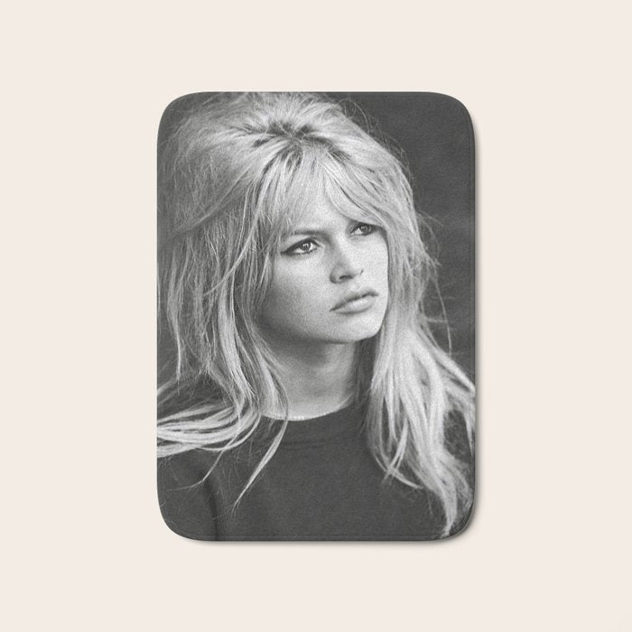 Brigitte Bardot Retro Vintage Art Bath Mat Gallery Image 1