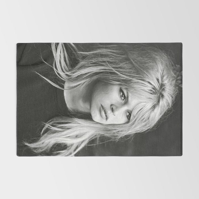Brigitte Bardot Retro Vintage Art Rug Gallery Image 2