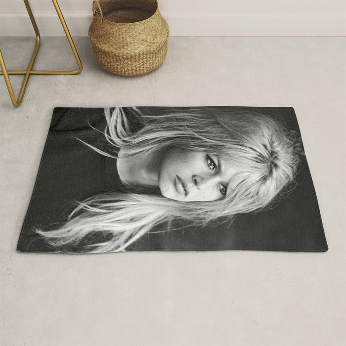 Brigitte Bardot Retro Vintage Art Rug Gallery Image 1