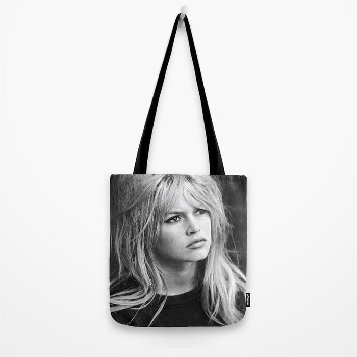 Brigitte Bardot Retro Vintage Art Tote Bag Gallery Image 2