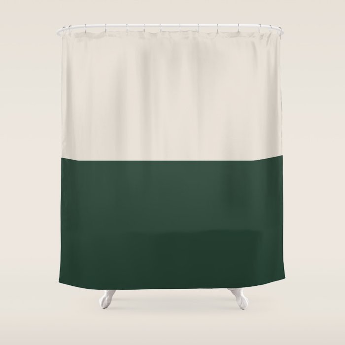 Scandinavian Modern Minimal Pine Shower Curtain Gallery Image 1