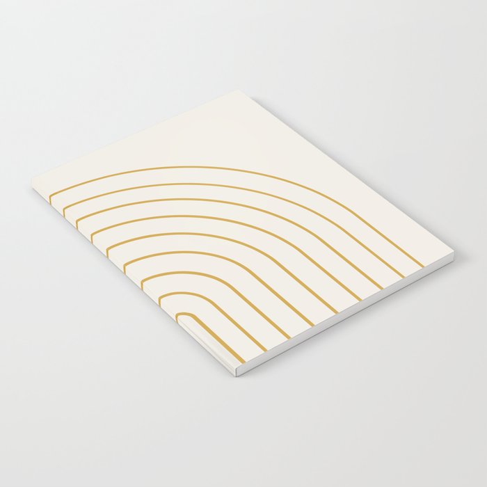 Minimal Arch XXXVI Creme and Orange Modern Geometric Lines Notebook Gallery Image 1