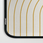 Minimal Arch XXXVI Creme and Orange Modern Geometric Lines Laptop Sleeve Gallery Image 3