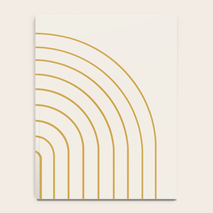 Minimal Arch XXXVI Creme and Orange Modern Geometric Lines Notebook Gallery Image 4