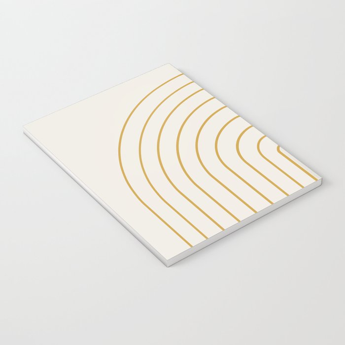 Minimal Arch XXXVI Creme and Orange Modern Geometric Lines Notebook Gallery Image 3