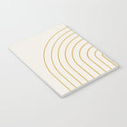 Minimal Arch XXXVI Creme and Orange Modern Geometric Lines Notebook Gallery Image 3