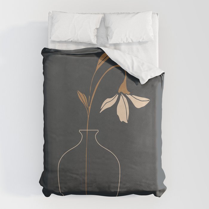 Minimal Abstract Art Vase Flower 6 Duvet Cover Gallery Image 6