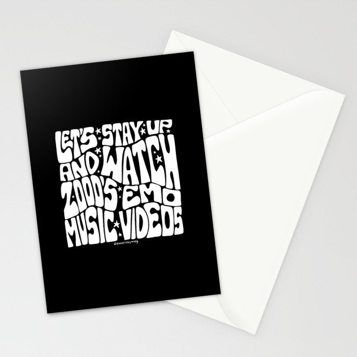 2000's Emo Music Video Stationery Card Gallery Image 2