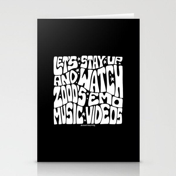 2000's Emo Music Video Stationery Card Gallery Image 1