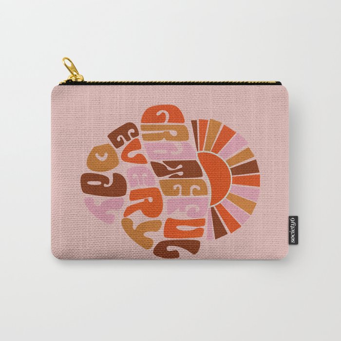 Grateful Everyday - 70s Hippie Style  Carry All Pouch Gallery Image 1