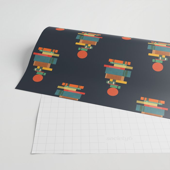 Book stack with a ball Wrapping Paper Gallery Image 2
