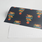 Book stack with a ball Wrapping Paper Gallery Image 2