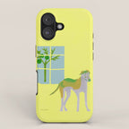 Dog in a Room - Green and Yellow iPhone Case Gallery Image 1