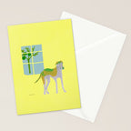 Dog in a Room - Green and Yellow Stationery Card Gallery Image 2