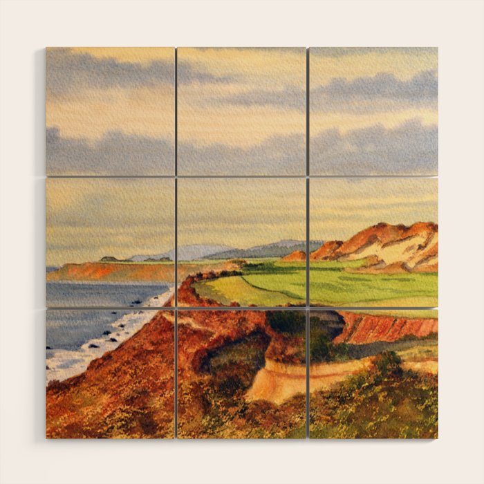 Pacific Dunes - On Bandon Dunes - Golf Course 13th Hole Wood Wall Art Gallery Image 1