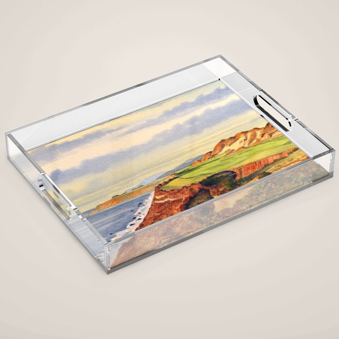 Pacific Dunes - On Bandon Dunes - Golf Course 13th Hole Acrylic Tray Gallery Image 1