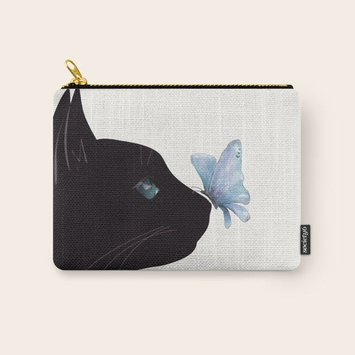 Cat and Butterfly Carry All Pouch Gallery Image 1