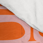Geometric Abstract Piquet Multi Pattern in Contemporary Orange and Pink Comforter Gallery Image 4