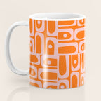Geometric Abstract Piquet Multi Pattern in Contemporary Orange and Pink Coffee Mug Gallery Image 3