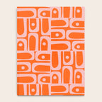 Geometric Abstract Piquet Multi Pattern in Contemporary Orange and Pink Notebook Gallery Image 4