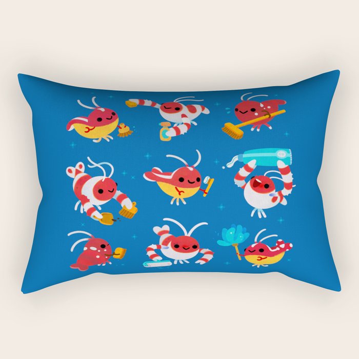 Cleaner shrimp Rectangular Pillow Gallery Image 1