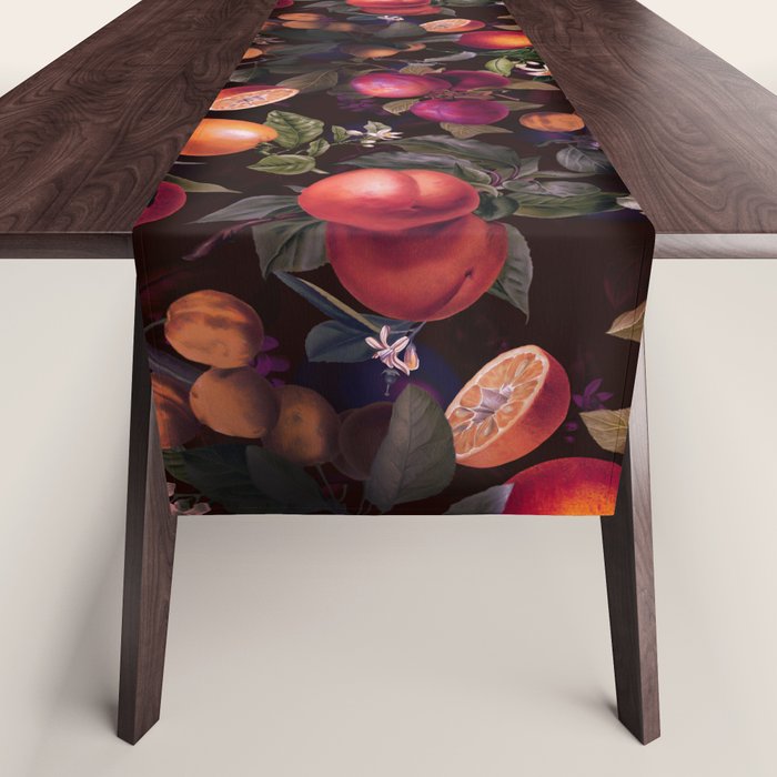 Vintage Fruit Pattern XXIV Table Runner Gallery Image 1
