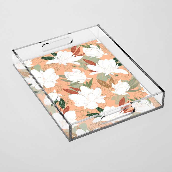 Big floral blossoms PF24 Acrylic Tray Gallery Image 1
