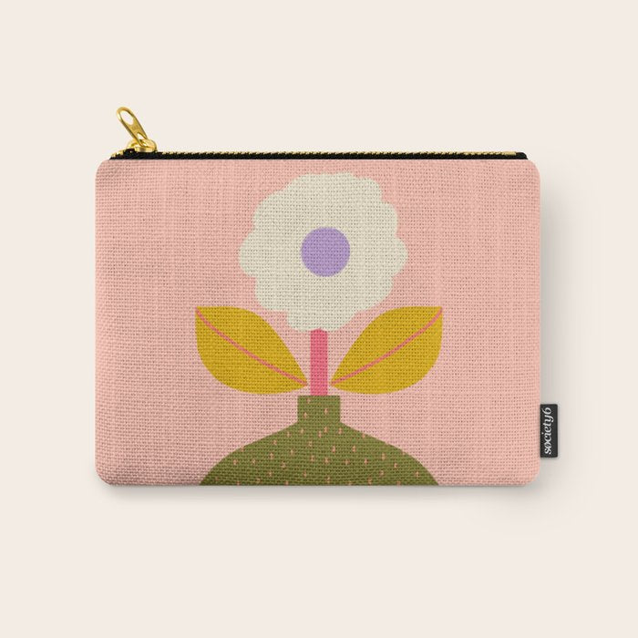 Colorful Modern Floral Vase  Carry All Pouch Gallery Image 1