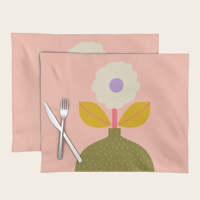 Colorful Modern Floral Vase  Placemat Gallery Image 1