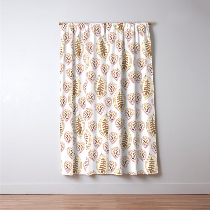 Golden Fall Leaves Window Curtain Gallery Image 3