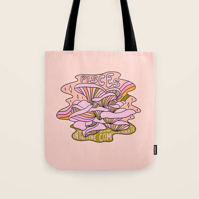 Pisces Mushroom Tote Bag Gallery Image 1