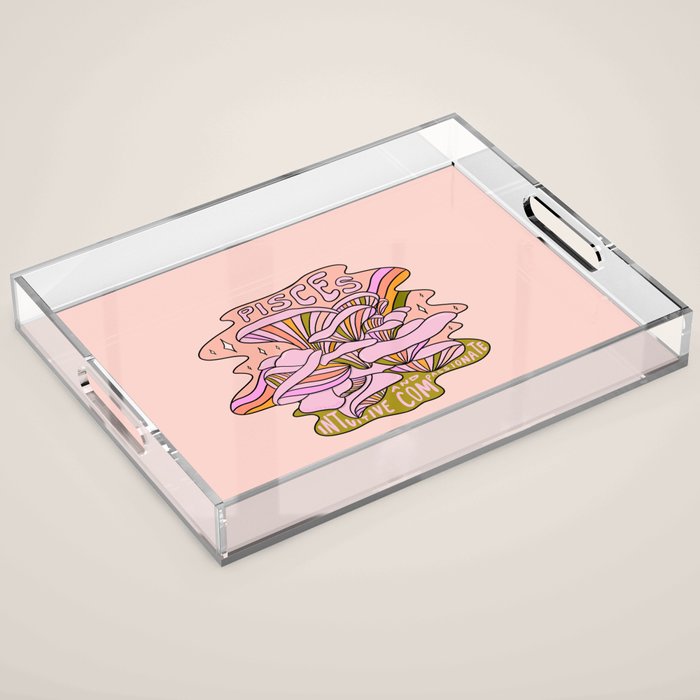 Pisces Mushroom Acrylic Tray Gallery Image 1