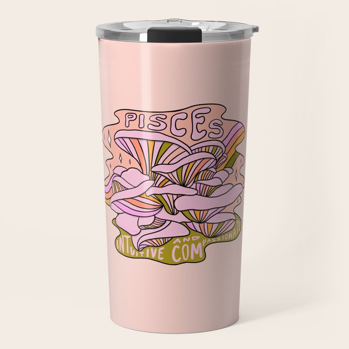 Pisces Mushroom Travel Mug Gallery Image 1
