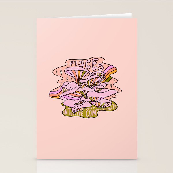 Pisces Mushroom Stationery Card Gallery Image 2