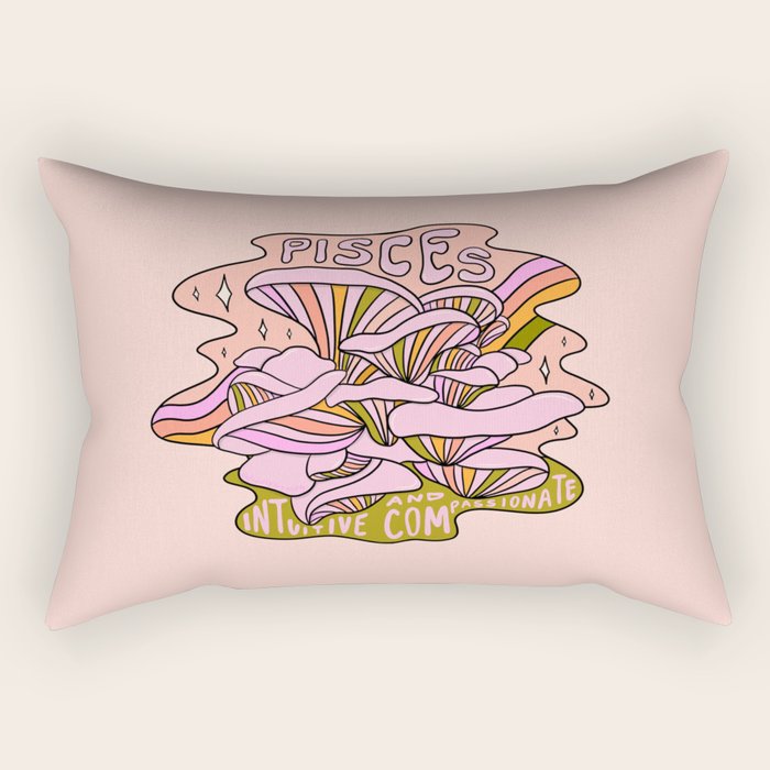 Pisces Mushroom Rectangular Pillow Gallery Image 2