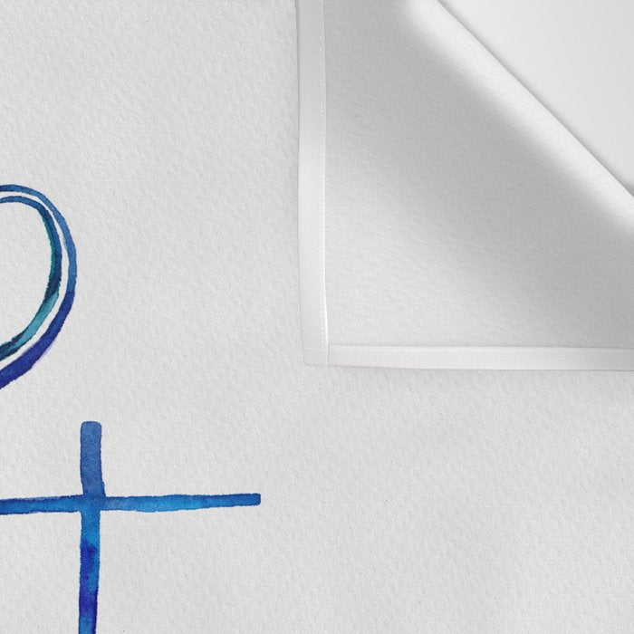 Anchors Away - Nautical Watercolor Anchors in Blue Wall Tapestry Gallery Image 3